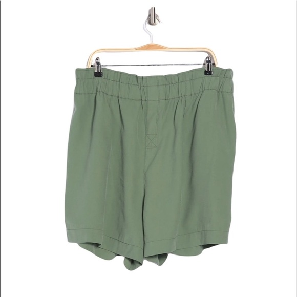 Mauby Paperbag Waist Green Shorts Sz Large - Picture 1 of 11